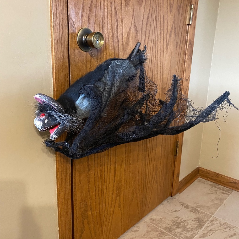 Homemade Bat - Halloween Styrofoam Bat, Needs TLC